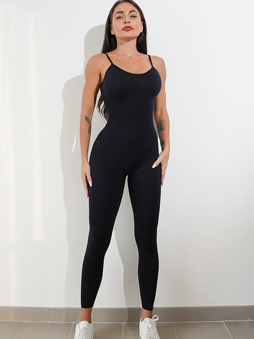 Women Unitard One Piece Jumpsuit thin Straps & Tummy Control