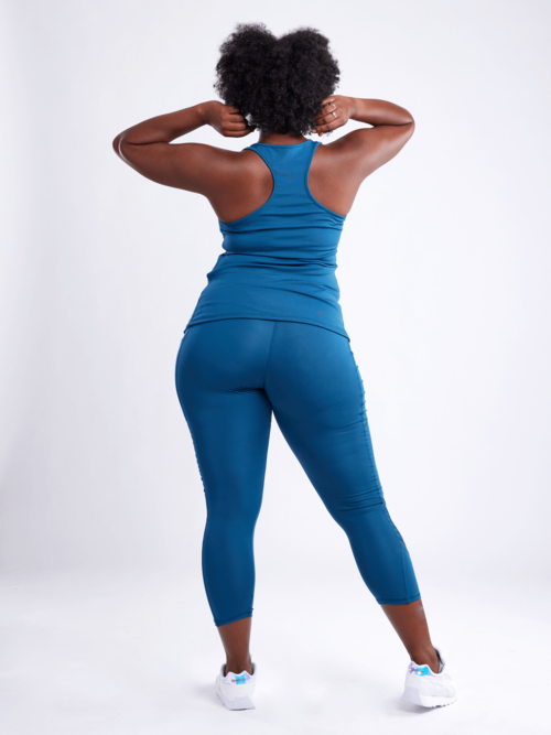 High-Waisted Pilates & Yoga Leggings with Side Pockets & Mesh detail