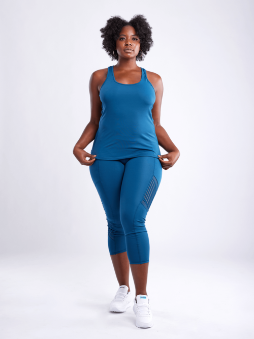 High-Waisted Pilates & Yoga Leggings with Side Pockets & Mesh detail