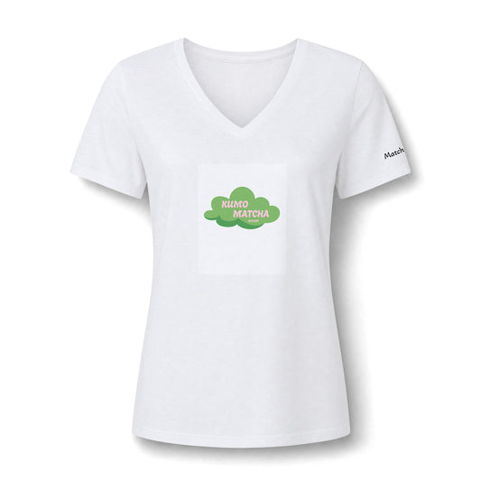 Matcha Milk Tea V-Neck Tee — Kumo Matcha Boba Graphic