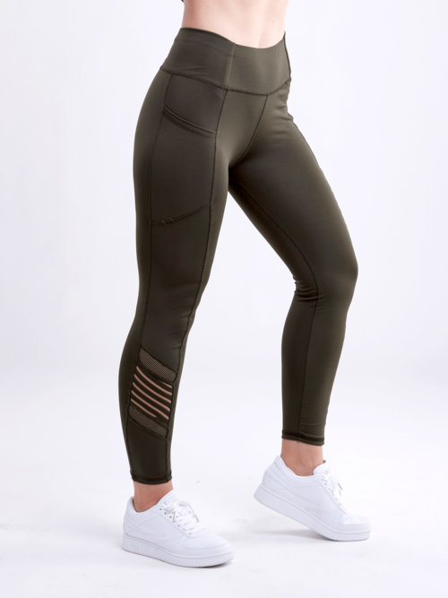 High-Waisted Pilates & Yoga Leggings with Side Pockets & Mesh detail