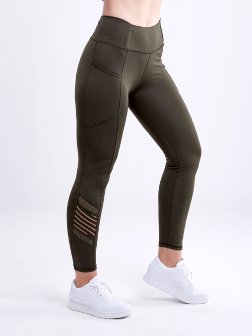 High-Waisted Pilates & Yoga Leggings with Side Pockets & Mesh detail