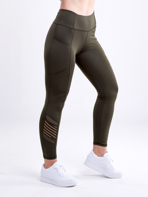 High-Waisted Pilates & Yoga Leggings with Side Pockets & Mesh detail