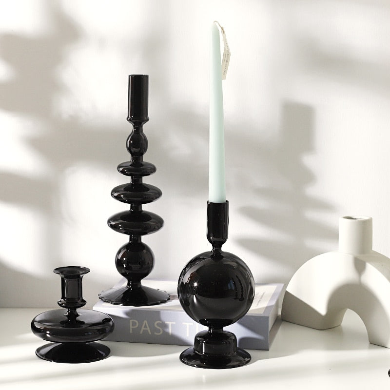 Rue Glass Candlestick