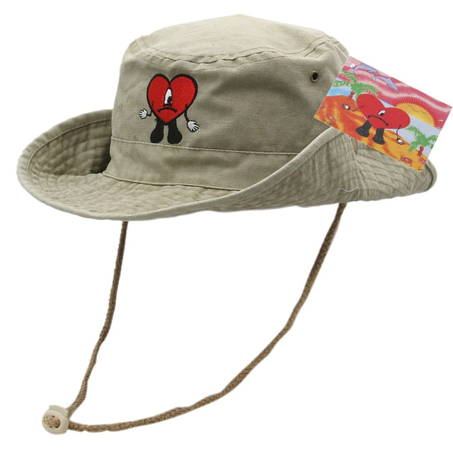 Foldable Cotton Embroidered Bucket Hat