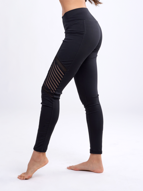 High-Waisted Pilates & Yoga Leggings with Side Pockets & Mesh detail