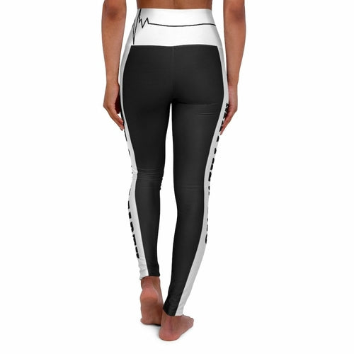 Women's High-waist Fitness Legging Yoga Pants - Black & White