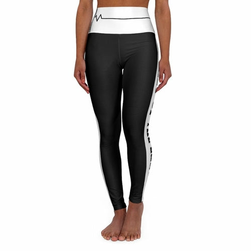 Women's High-waist Fitness Legging Yoga Pants - Black & White