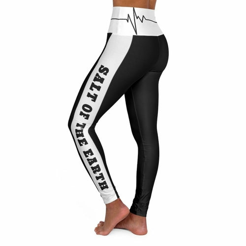 Women's High-waist Fitness Legging Yoga Pants - Black & White