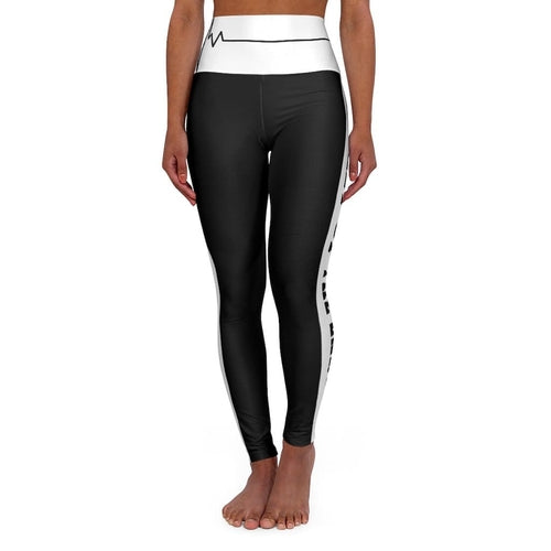 Women's High-waist Fitness Legging Yoga Pants - Black & White