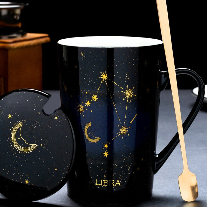 12 Constellations Creative Mugs With Spoon