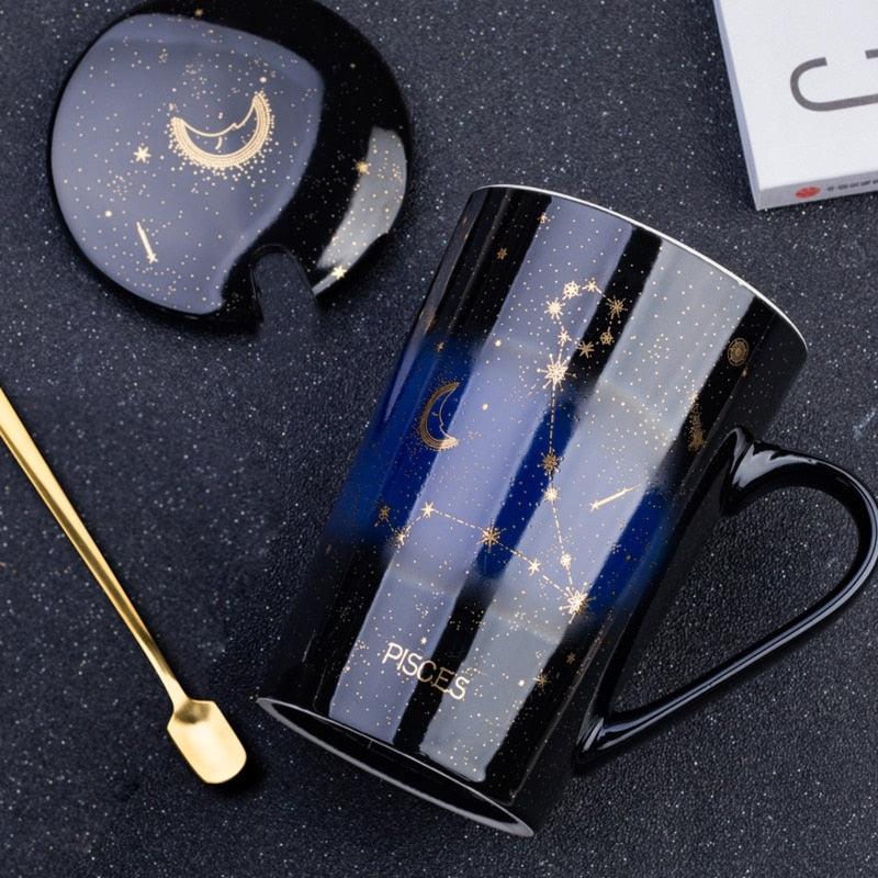 12 Constellations Creative Mugs With Spoon