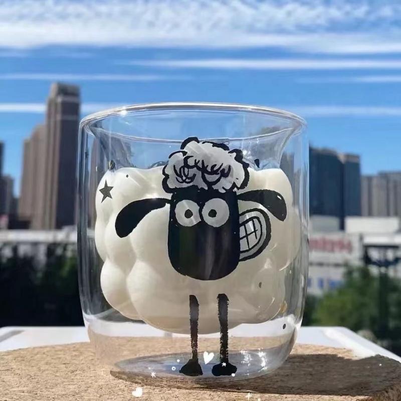 Cute Cartoon Double Glass